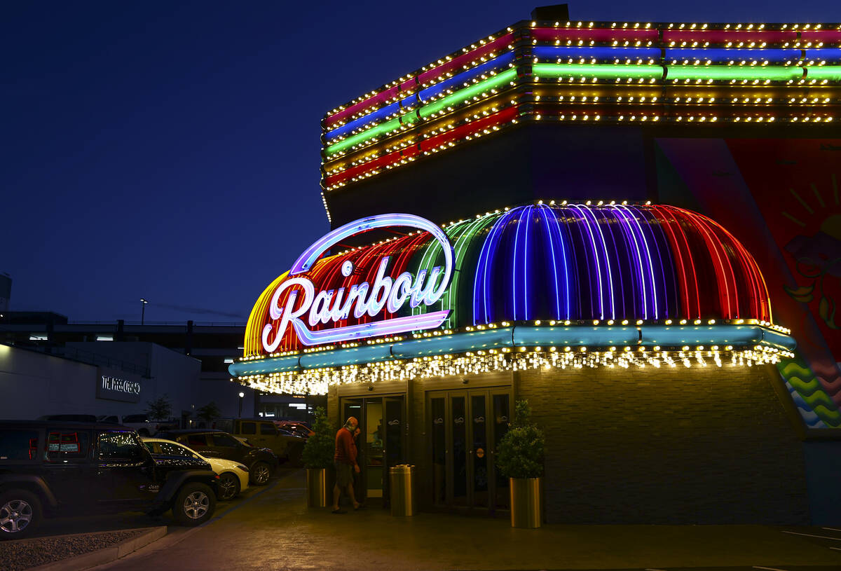 An exterior view of the Rainbow Club and Casino in the Water Street District of downtown Hender ...