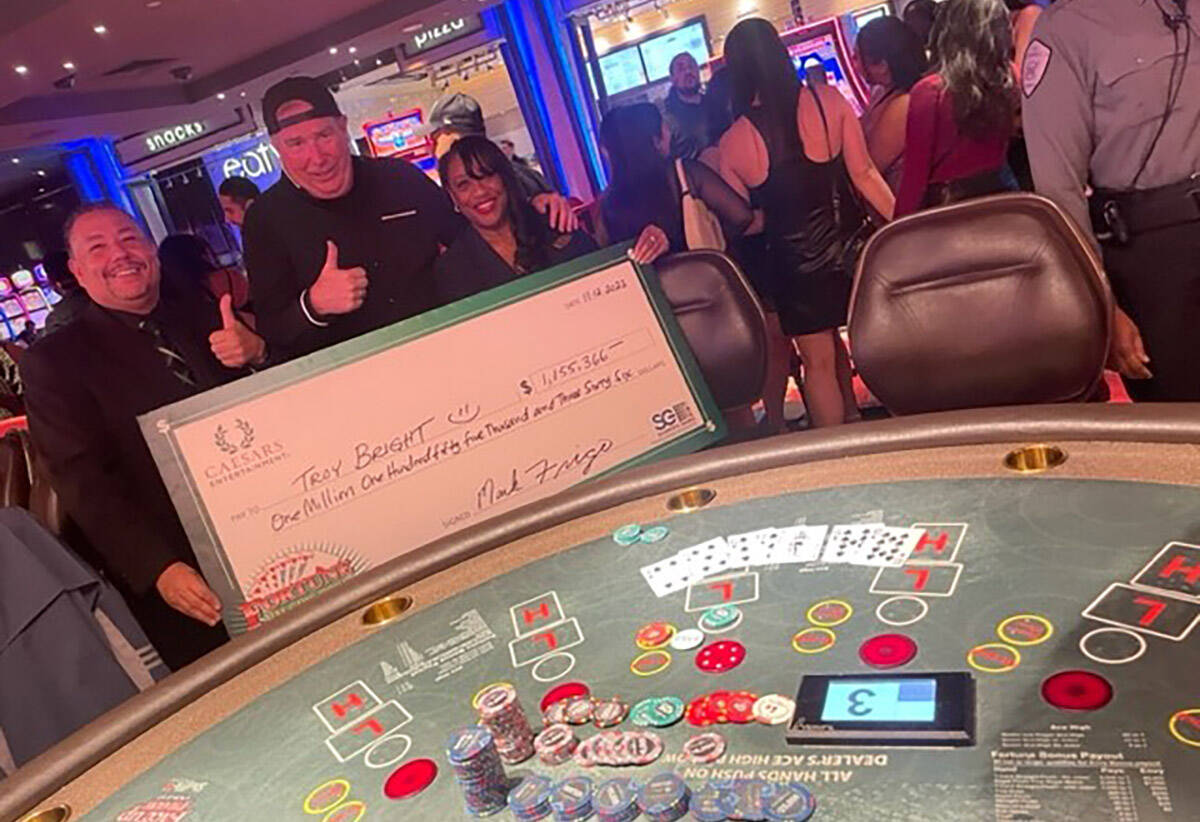 California resident Tony Bright won more than $1.1 million playing Pai Gow Poker at The Cromwel ...