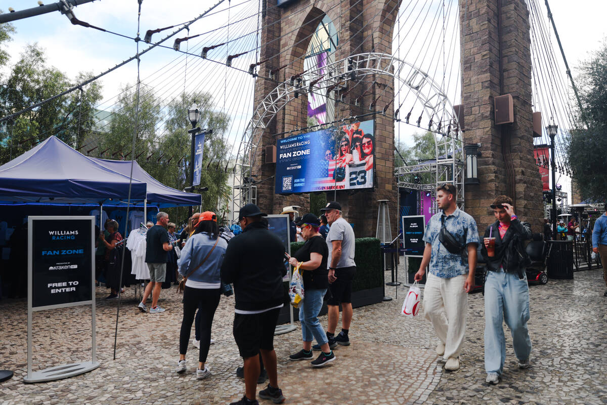 The Williams Racing Fanzone, a pop up up for the Las Vegas Grand Prix, outside New-York New-Yor ...