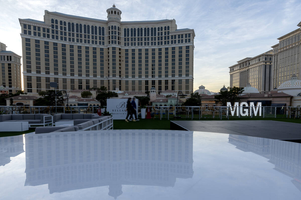 The top floor of the Bellagio Fountain Club, which features a race view, ahead of the Formula O ...