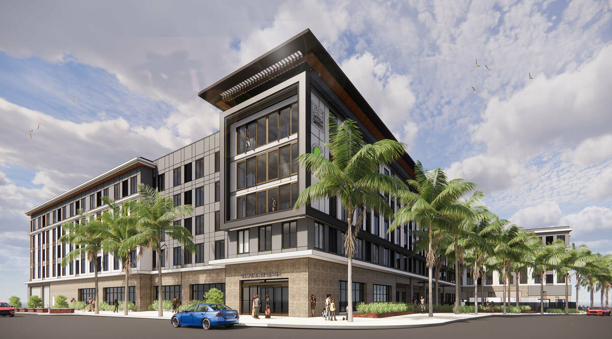 A dual-branded hotel is being planned for Symphony Park in Downtown Las Vegas. Photos courtesy ...