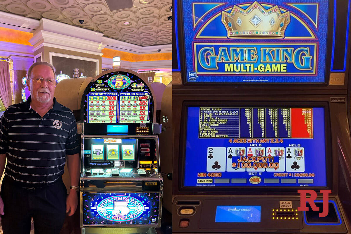 Terry Turner and another Caesars Palace guest each won six-figure jackpots just hours apart fro ...