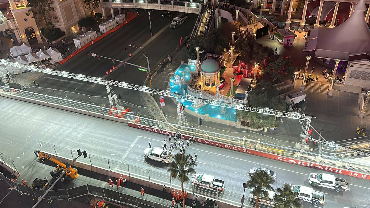 F1 Las Vegas Grand Prix off to a rocky start following water valve wreckage  : NPR