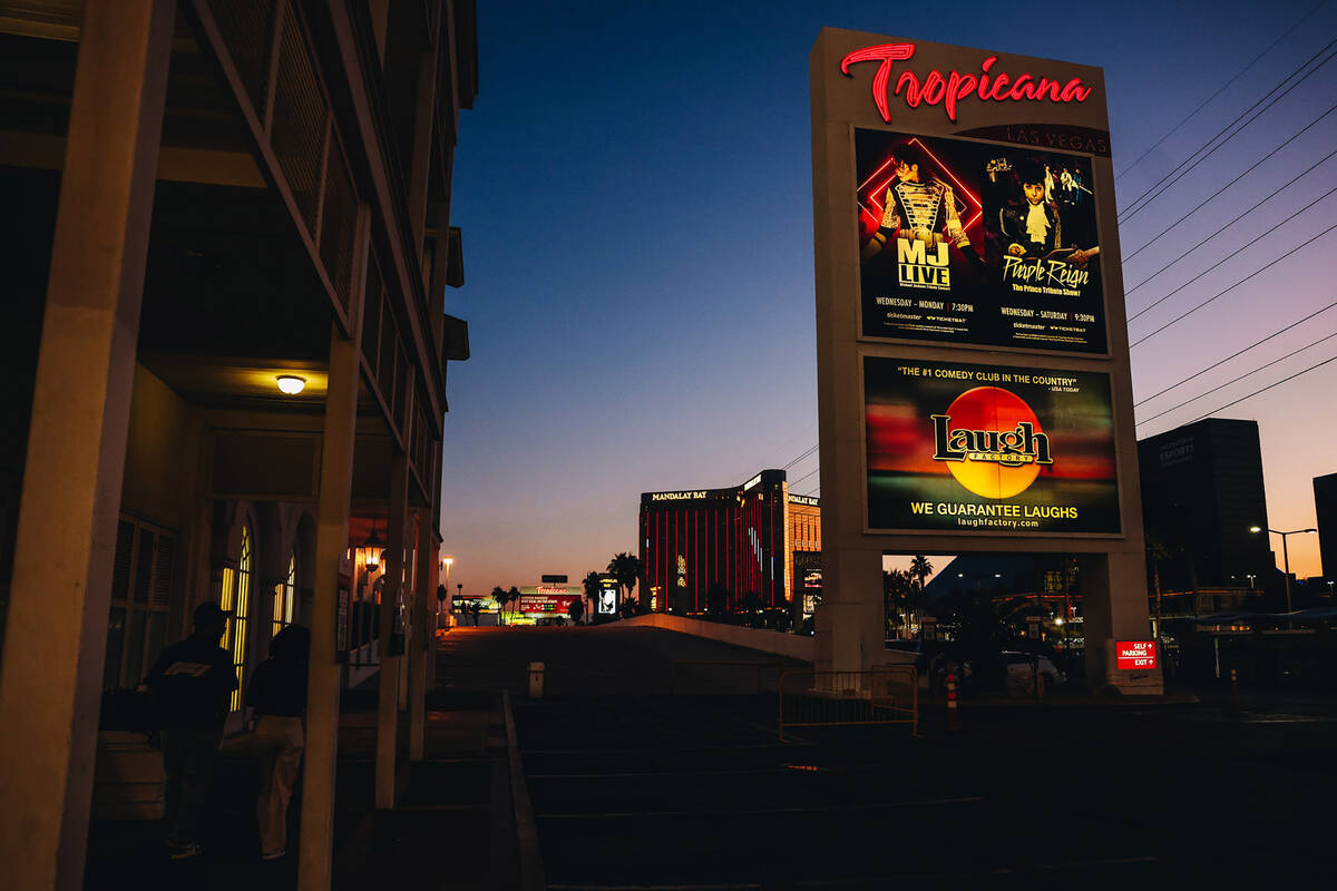 The Tropicana Las Vegas is seen on Thursday, Nov. 16, 2023, in Las Vegas. (Madeline Carter/Las ...