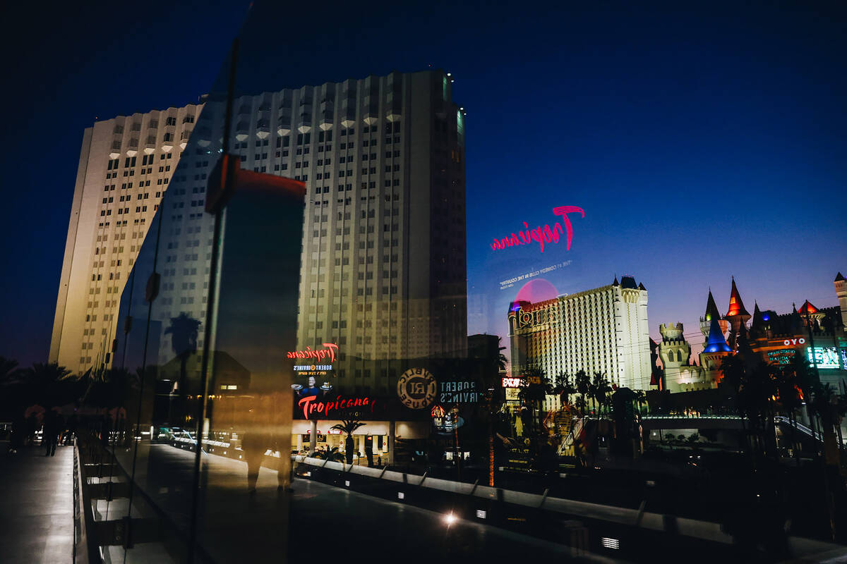 The Tropicana Las Vegas is seen on Thursday, Nov. 16, 2023, in Las Vegas. (Madeline Carter/Las ...