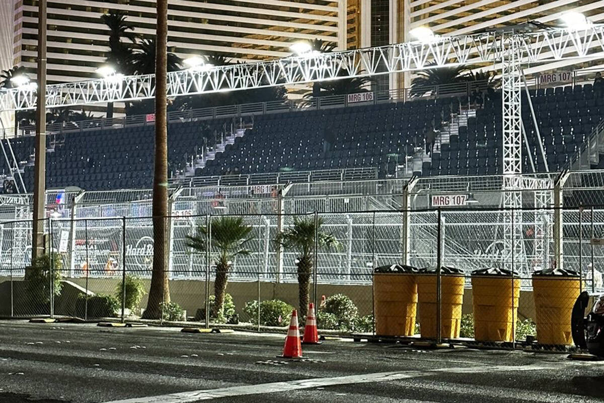 Front row view' Beer Park at Paris preparing for F1 Grand Prix four months  away