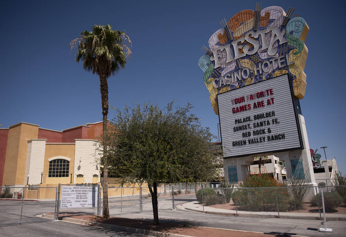 Demolition begins on the Fiesta Rancho and Texas Station hotel-casinos at Rancho Drive and Lake ...