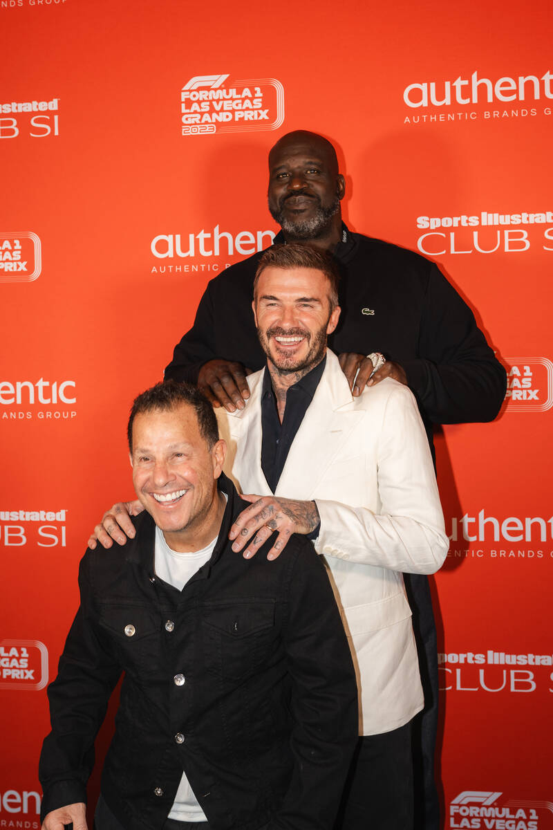 Shaquille O'Neal David Beckham and Authentic Brands Group CEO hit the red carpet at Sports Illu ...