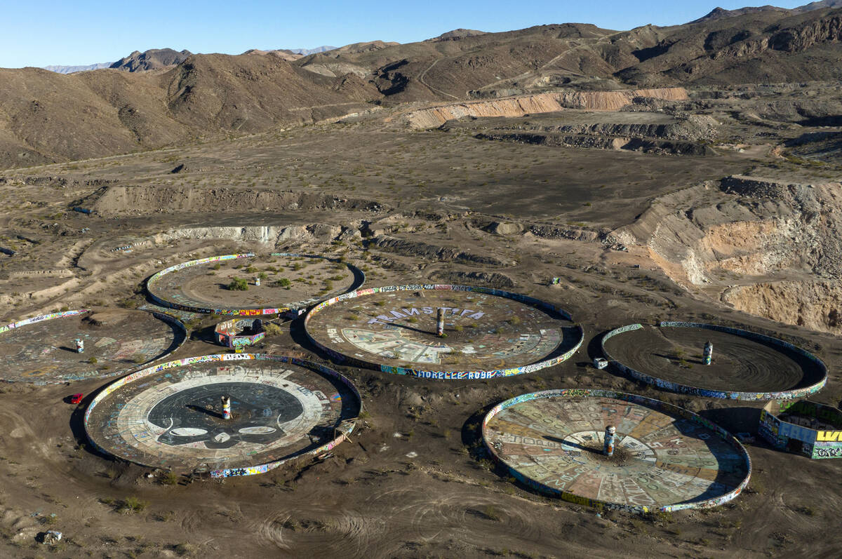 An aerial view of Three Kids Mine, an abandoned mine to be buried and developed on top of it, i ...