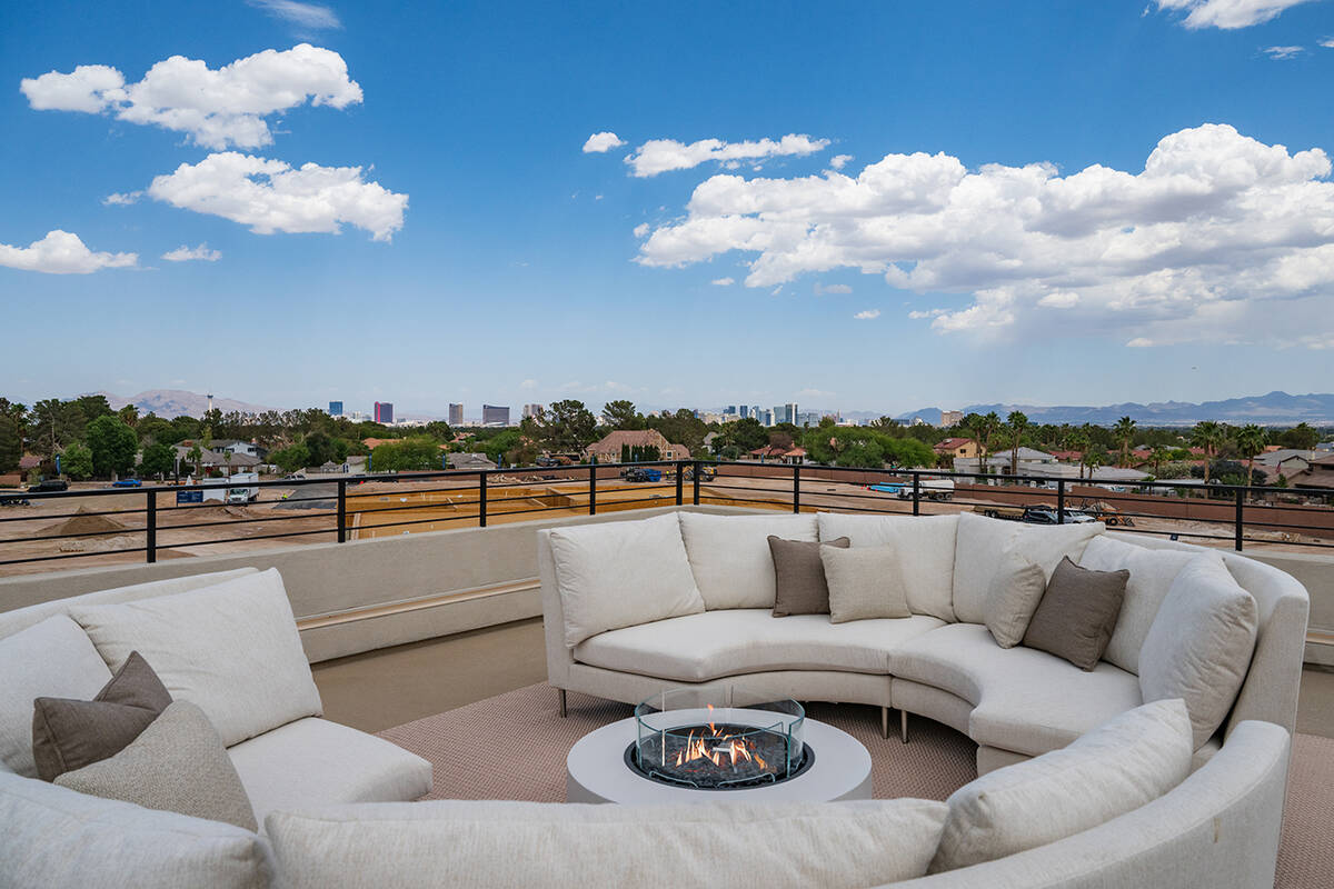 The show home features a sky deck that has sweeping views of the Las Vegas Strip. (Blue Heron)