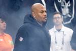 Raiders interim coach Antonio Pierce speaks to the media