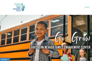 The Southern Nevada Family Engagement Center website is seen in a screenshot.