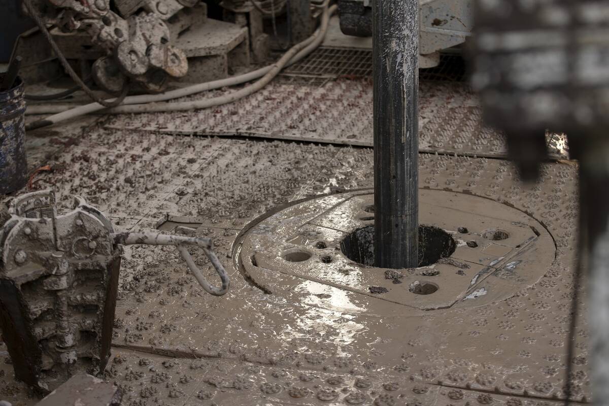 A drill operates at a Fervo Energy site near Milford, Utah, Sunday, Nov. 26, 2023. Once the wel ...