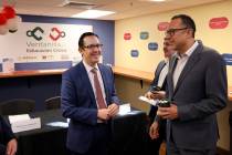 Julian Escutia, Consul of Mexico, left, and Hector Sanchez, president and CEO of Mi Familia Vot ...