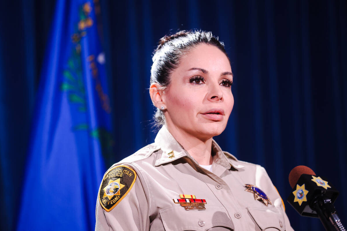 Metropolitan Police Department Assistant Sheriff Sasha Larkin addresses the media about the Nov ...