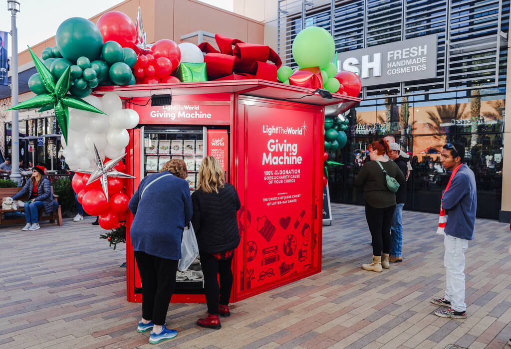 The Giving Machine, a “vending machine” that allows users to purchase items for l ...