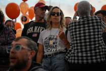 Israeli protesters call for the release of the Bibas family, whose members are being held hosta ...