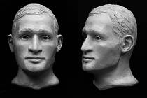Shown are two of three angles of a composite face, created by the FBI’s lab in Quantico, Va., ...