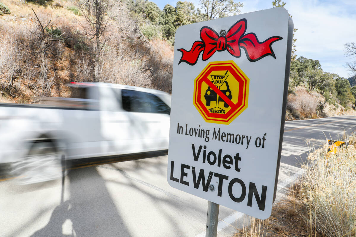 Signs displaying the names of victims who have lost their lives to drunk driving accidents are ...