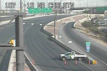 Police investigate a crash that killed two Nevada State Troopers on Thursday, Nov. 30, 2023, on ...