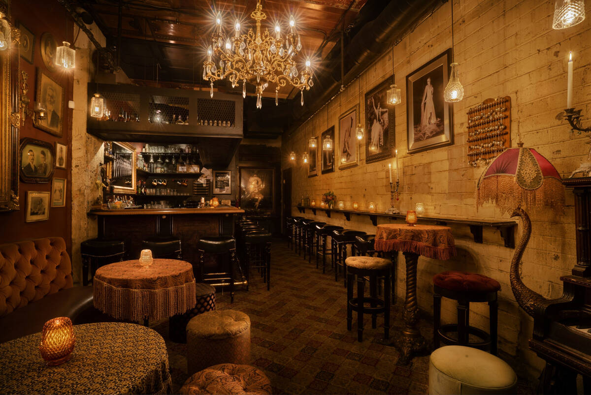 The Laundry Room speakeasy, beneath stairs at Commonwealth bar in downtown Las Vegas, was once ...
