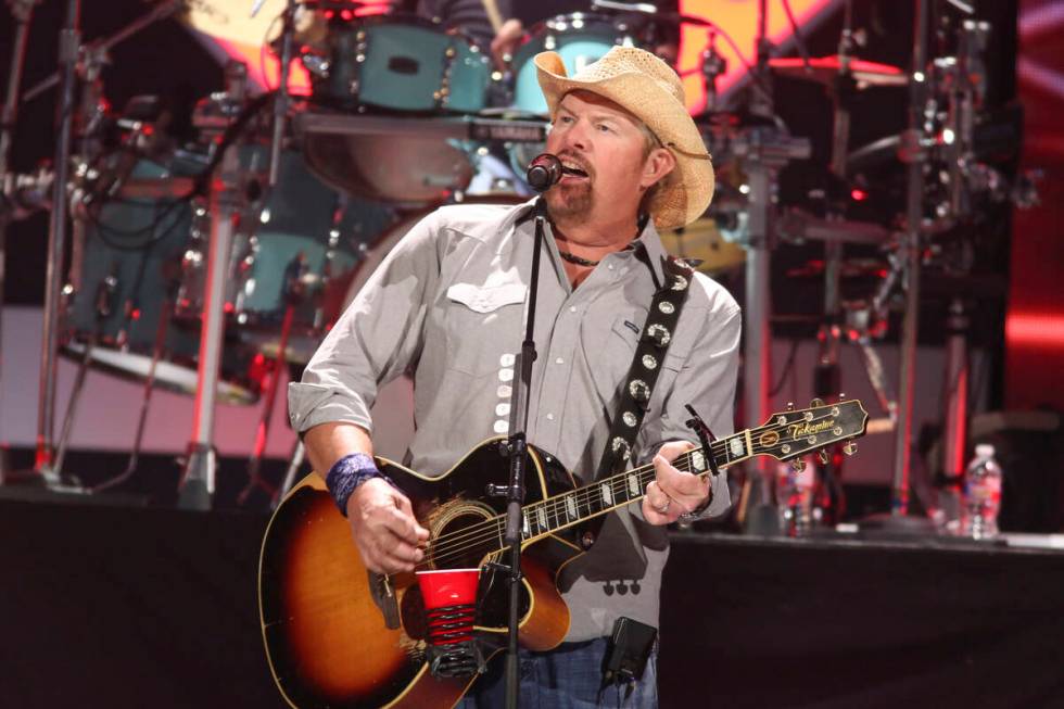 Toby Keith performs at the iHeartCountry Festival on Saturday, Oct. 30, 2021, at the Frank Erwi ...