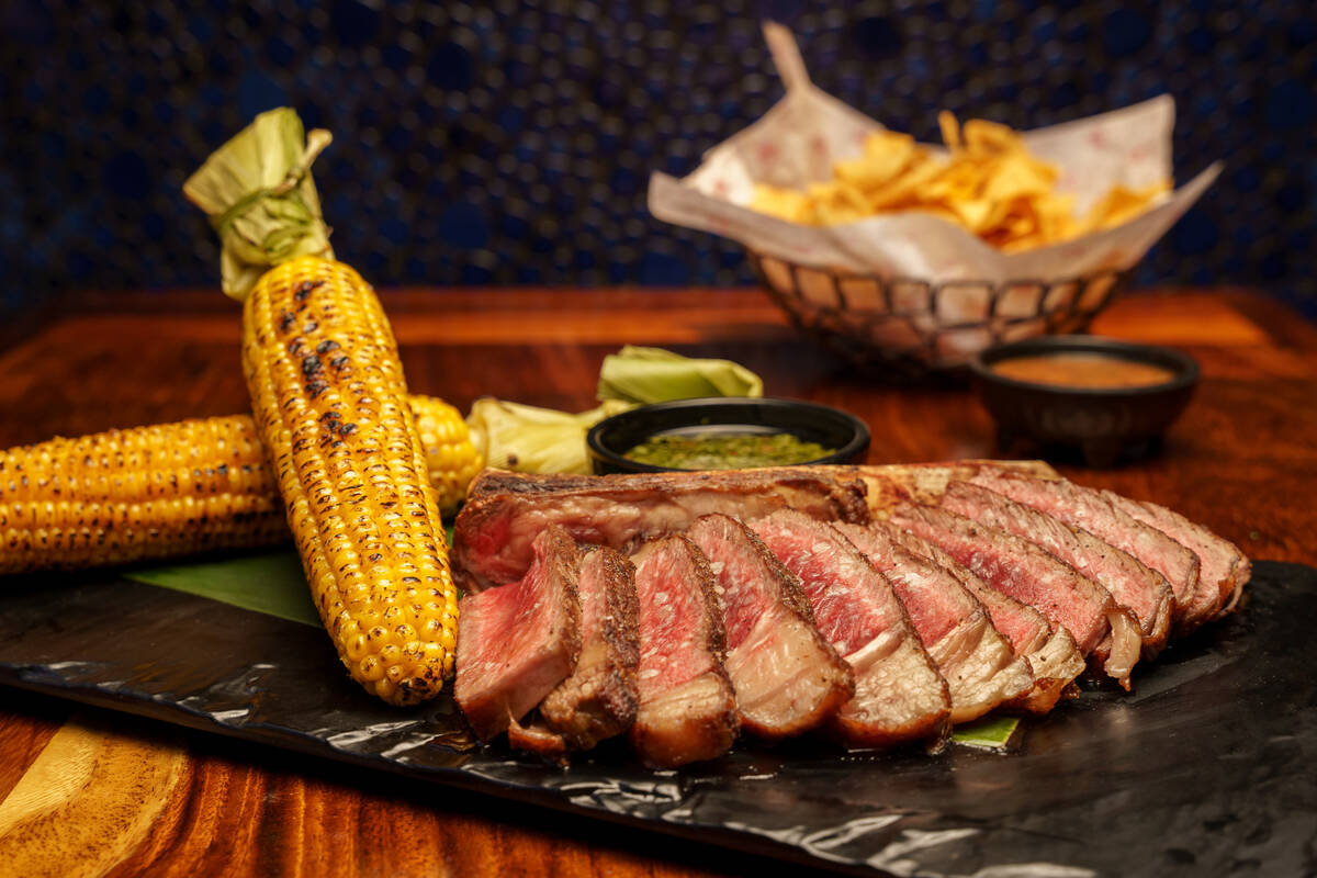 Casa Calavera in Virgin Hotels in Las Vegas is serving this 32-ounce tomahawk steak with grille ...