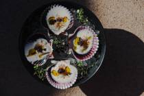 The Peruvian Scallops Crudo with tom kha sauce from Anima by EDO in Las Vegas, Tuesday, Dec. 5, ...