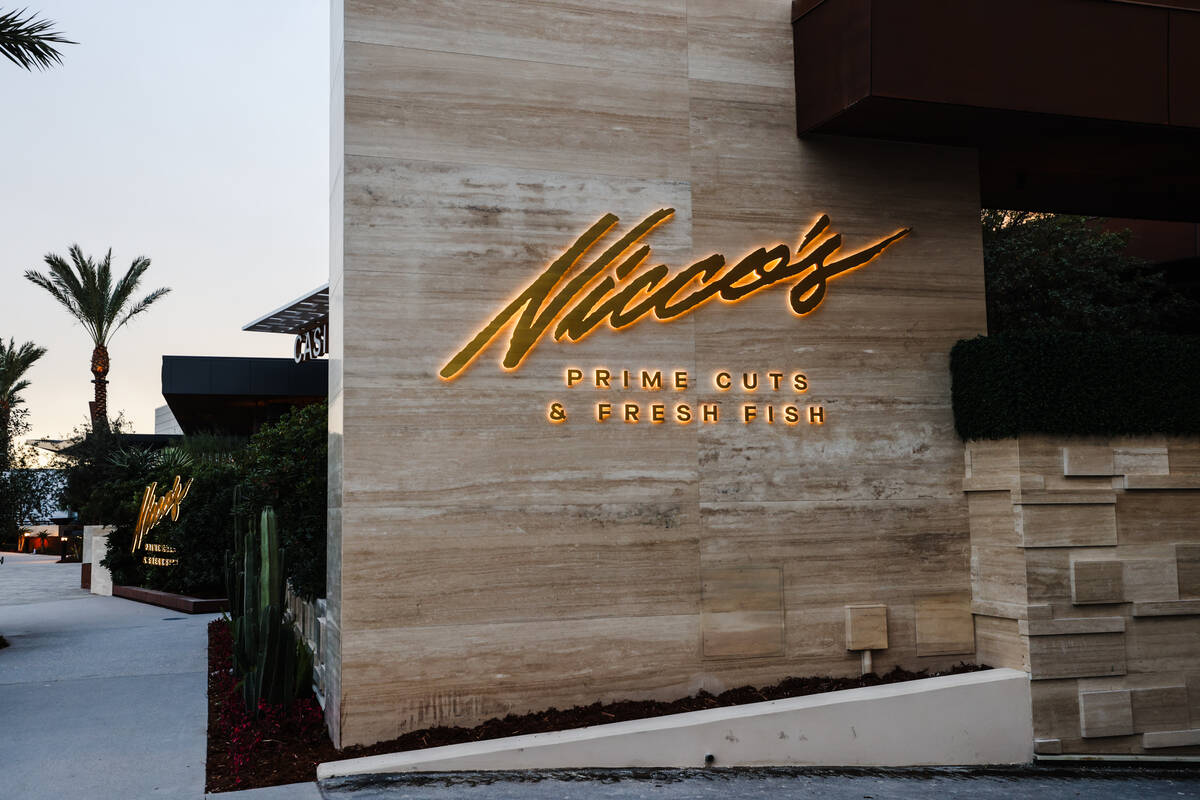 Nicco’s Prime Cuts & Fresh Fish, a “chic steakhouse dining experience,&#x201d ...