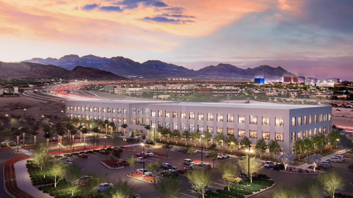 A rendering of the Meridian office campus project that is set to open in the Southwest Las Vega ...