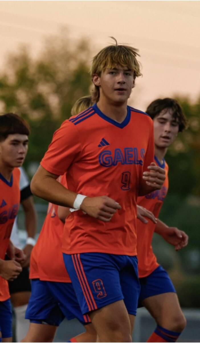 Bishop Gorman's Chase Stewart is a member of the Nevada Preps All-Southern Nevada boys soccer team.