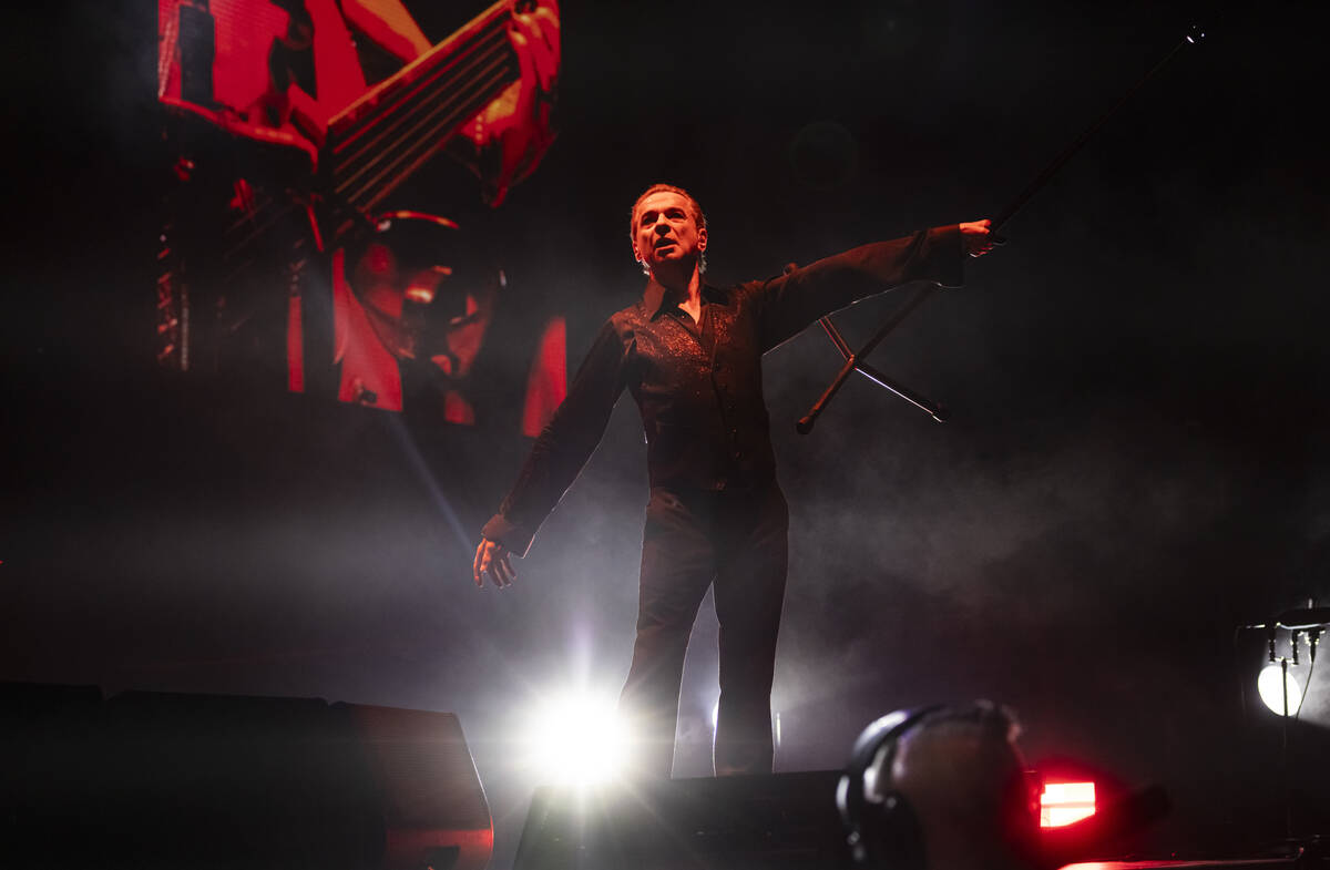 Dave Gahan of Depeche Mode performs at T-Mobile Arena on Friday, Dec. 1, 2023, in Las Vegas. (C ...