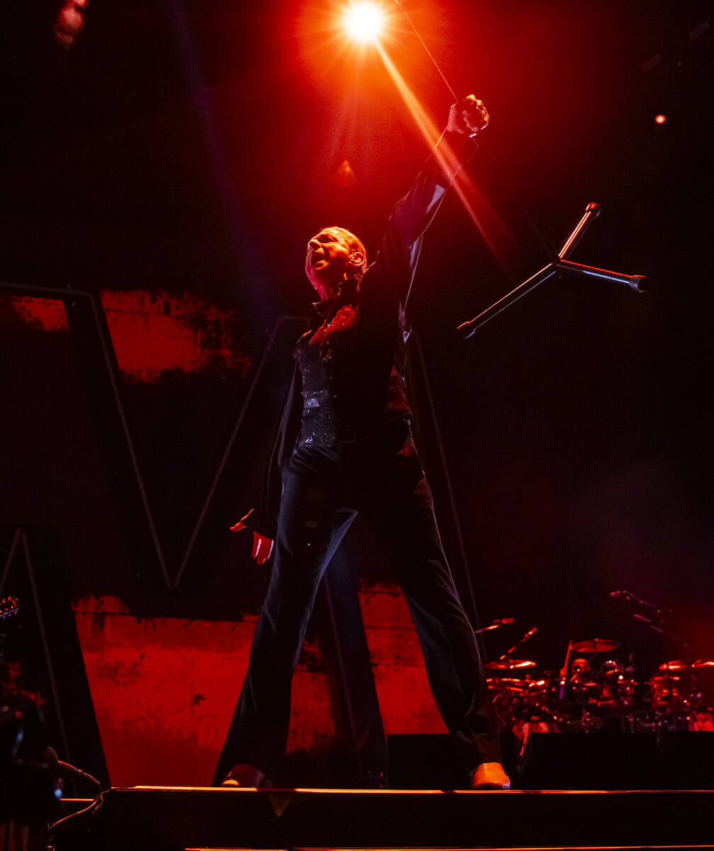 Dave Gahan of Depeche Mode performs at T-Mobile Arena on Friday, Dec. 1, 2023, in Las Vegas. (C ...