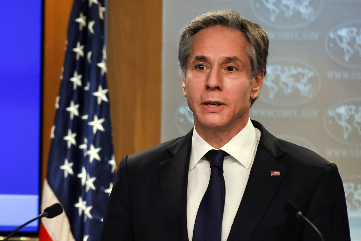 Secretary of State Antony Blinken. (Carlos Barria/Pool Photo via AP)