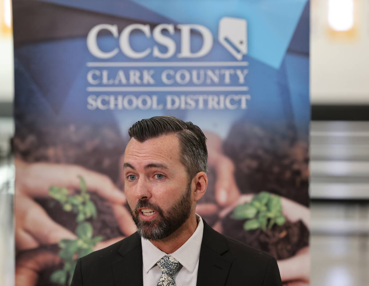 Brian Redmond, who directed recruitment efforts for the Clark County School District, led a rec ...