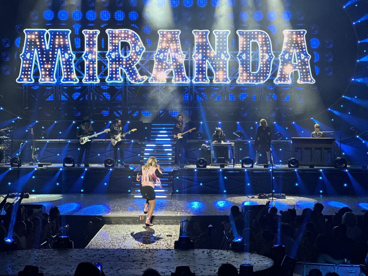 Miranda Lambert is shown during her "Velvet Rodeo" show on Wednesday, July 19, 2023. (John Kats ...