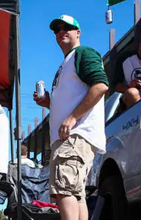 his 2017 Review-Journal photo shows Det. Kevin LaPeer at a St. Patrick's Day parade in Henderson.