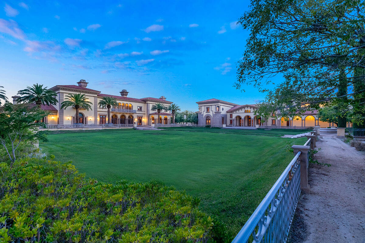 The Spanish Trail compound sits on nearly 16 acres. The 110,320-square-foot compound with 10 in ...
