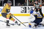 3 takeaways from Knights’ OT loss: Blues goalie cools off offense