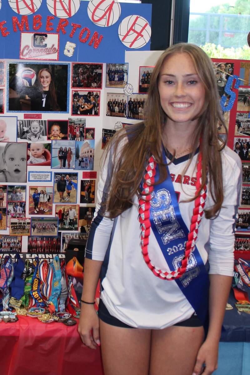Coronado's Hannah Pemberton is a member of the Nevada Preps All-Southern Nevada girls volleybal ...