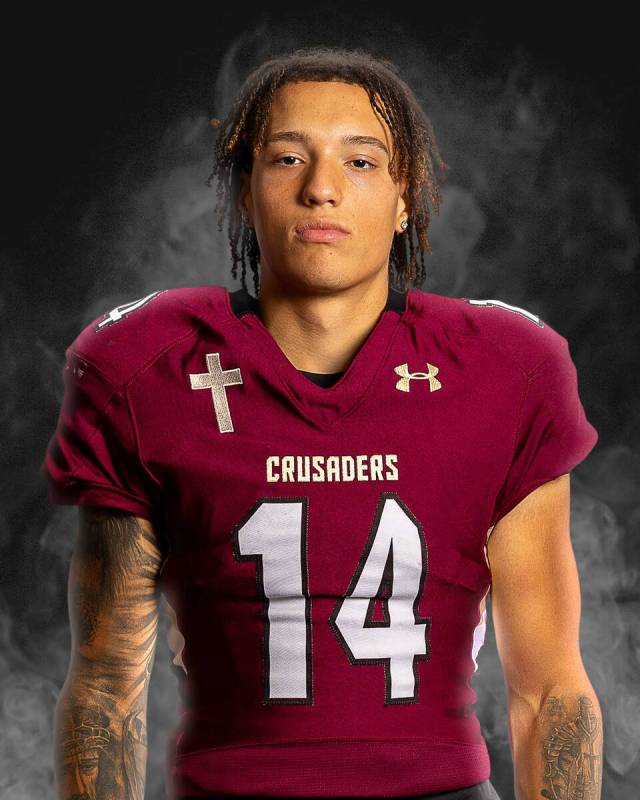 Faith Lutheran's Cale Breslin is a member of the Nevada Preps All-Southern Nevada football team.