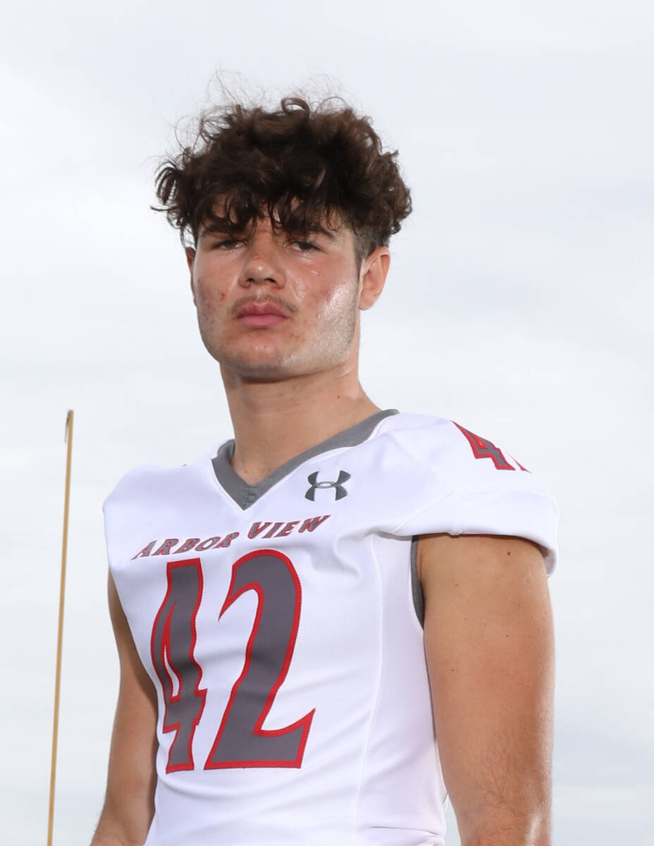 Arbor View's Christian Thatcher is a member of the Nevada Preps All-Southern Nevada football team.
