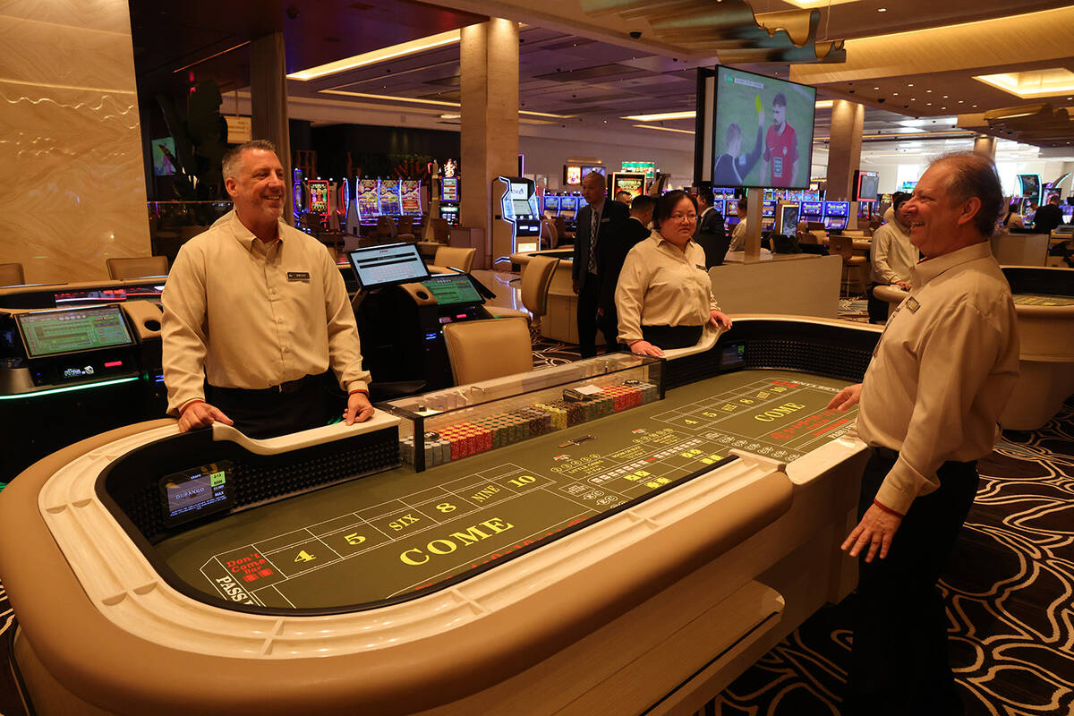 Durango Resort and Casino dealers practice their smiles as they ready for the resort's grand op ...