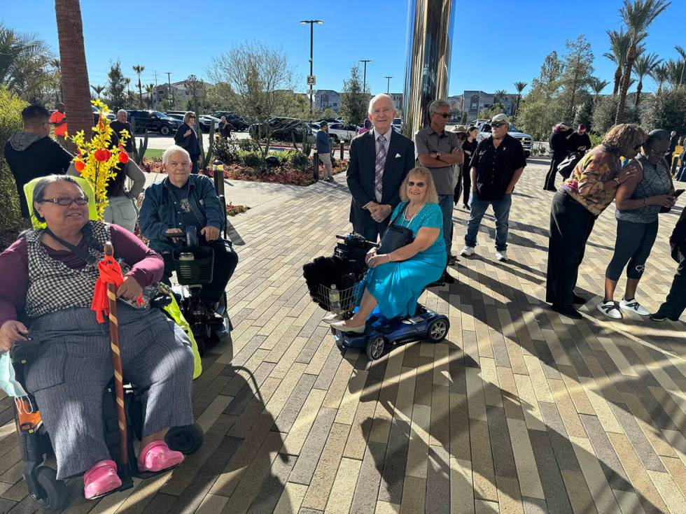 Customers wait outside in perfect weather for the Durango grand opening. (K.M. Cannon/Las Vegas ...