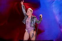 Pink performs at Music Midtown on Friday, Sept. 15, 2023, at Piedmont Park in Atlanta. (Photo b ...