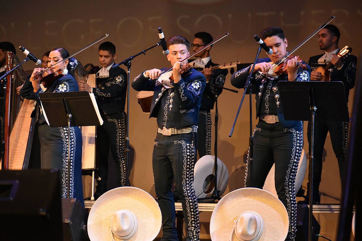 The CSN Mariachi Plata performs in a special event days after obtaining first place in the nati ...