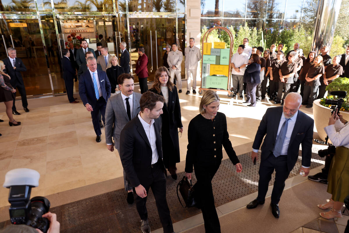 Executives and guests arrive for the opening of Durango in Las Vegas Tuesday, Dec. 5, 2023. (K. ...