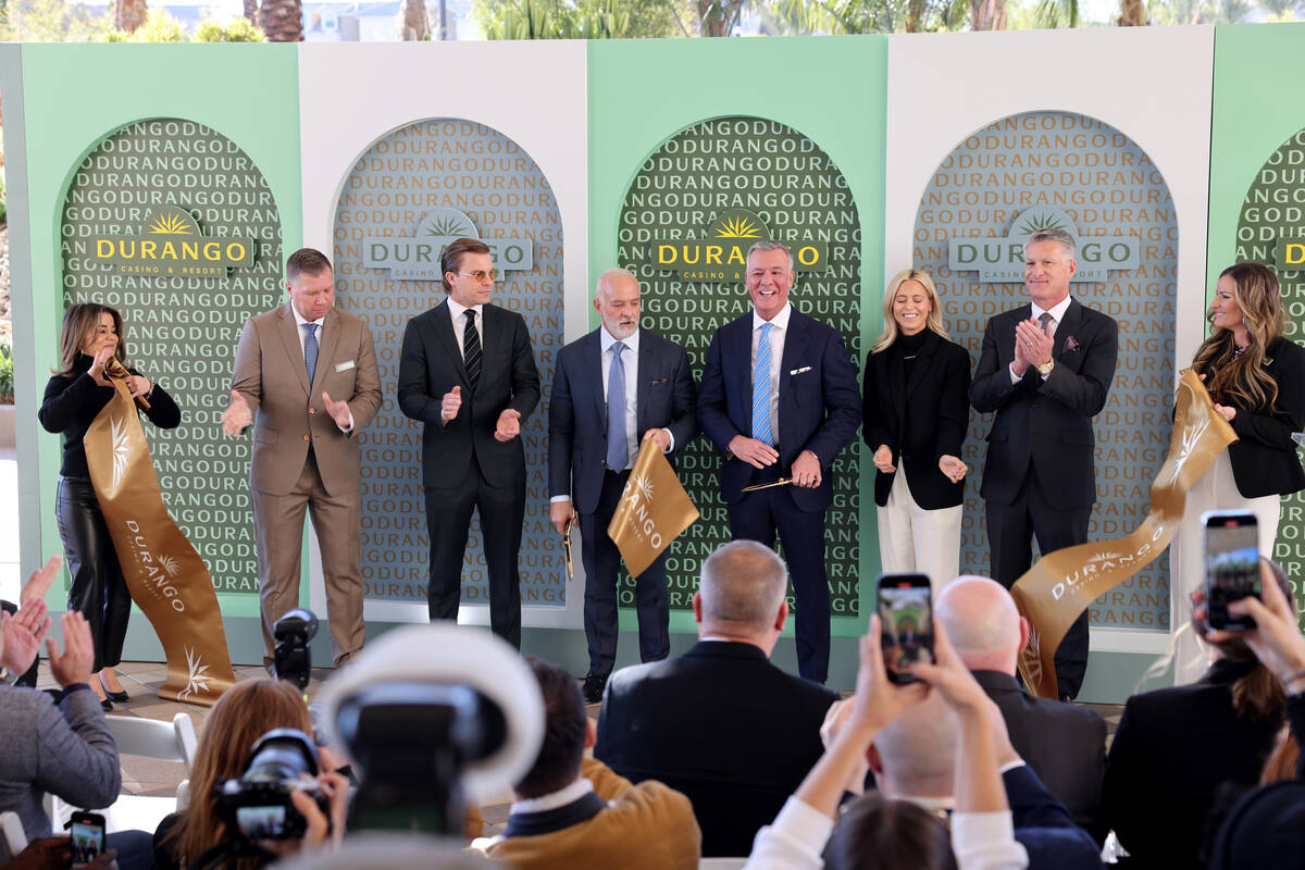 Executives, from left, General Manager David Horn, Frank Fertitta, IV, vice president of operat ...