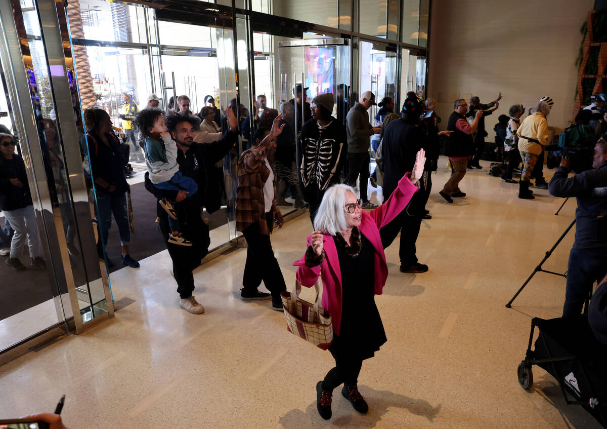 Some of the first customers arrive during the opening of Durango in Las Vegas Tuesday, Dec. 5, ...