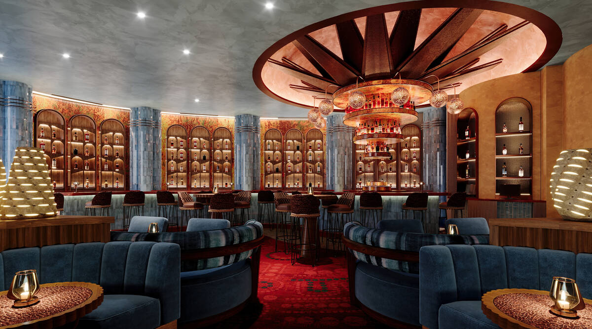 A rendering of Azul, a bar inspired by the mezcalerias of Mexico, at Fontainebleau Las Vegas, w ...